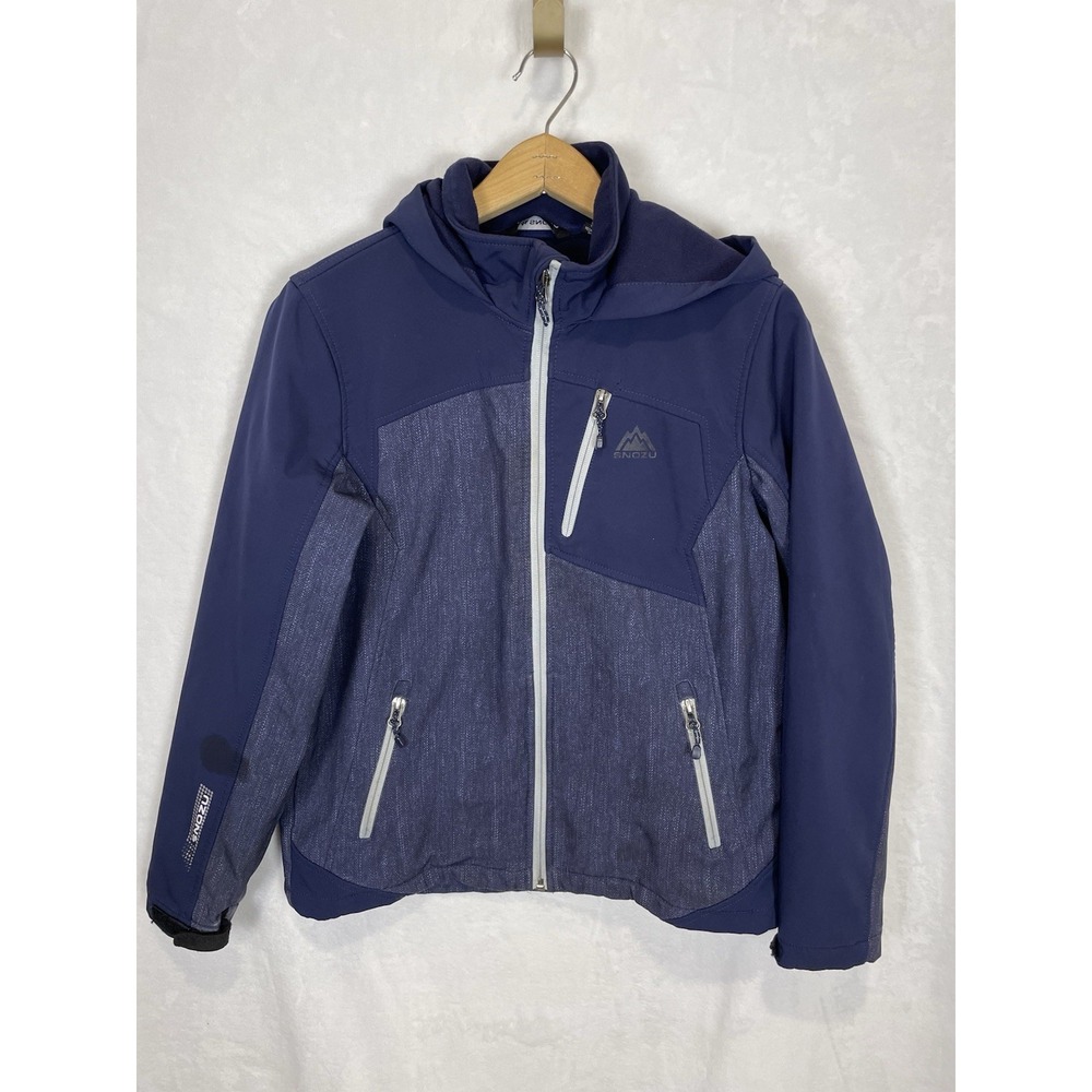 Snozu Boys Size 14-16 Large Jacket head‎ phone pocket Fleece Lined